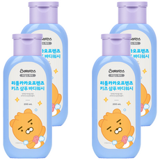 베비언스 키즈 샴푸 앤 바디워시 파우더향, 200ml, 4개
