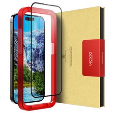 VICXXO 4D滿版鋼化玻璃手機螢幕保護膜+附件指南, 1套