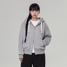 앨빈클로 남녀공용 무지 투웨이 기모 오버핏 후드 집업 AZH863