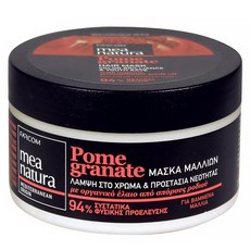 Mea Natura 紅石榴彈力護色髮膜 歐盟DIO有機成份認證 100%希臘原裝進口 敏弱頭皮適用 染髮髮質適用, 250ml, 1罐