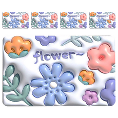 水晶絨仿3D地墊 156g, 浮游之花, 5個