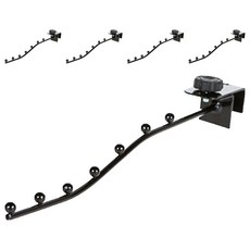 節省空間強力鋼製衣架, 黑色, 5個