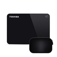 칸비오 도시바 ADVANCE 외장하드 + 파우치, 1024GB, 블랙