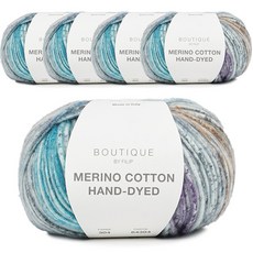 Filip Merino 美麗諾手染毛線 110m, 304藍色棉花糖, 5捲