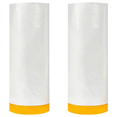 家具防塵套 2個, 400cm x 20m, 白色 + 橘色