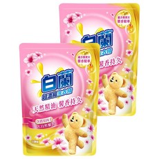 白蘭 蘊含熊寶貝馨香精華 超濃縮洗衣精 補充包 含消臭因子 大自然馨香, 1.6kg, 2包