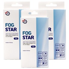 防霧 FOG STAR 濕巾 30p, 白色, 3個