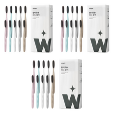 Wangta 大牙刷 黑色, 10入, 3個