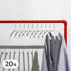 MAWA 防滑衣架經濟半弧形衣架, 白色, 20入