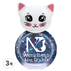 엔비베베 냥냥이 유아 매니큐어, 20 블링바다, 3개