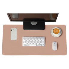 하이어데코 데스크 매트 가죽 논슬립 와이드 대형 마우스 장패드, 베이지