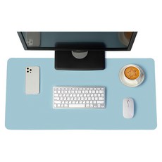 하이어데코 데스크 매트 가죽 논슬립 와이드 대형 마우스 장패드, 스카이