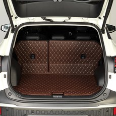 메이튼 차량용 트렁크 매트 분리형, 현대 더뉴싼타페 5인승 (20년7월~23년7월), 브라운