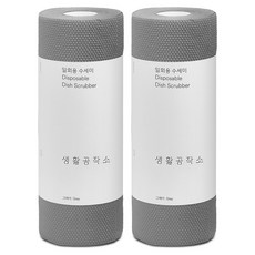 생활공작소 일회용 수세미, 그레이, 60개입, 2개
