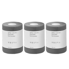 Saengong 生活工作所 迷你拋棄式菜瓜布, 灰色, 60入, 3個
