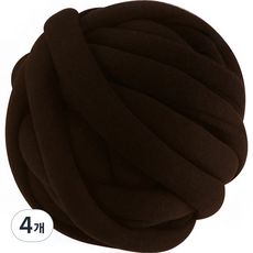 피어니스트 자이언트얀 핸드니팅 뜨개실, 30 브라운, 4개