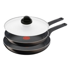 테팔 티타늄 액티쿡 후라이팬 3종세트, 블랙커피, 프라이팬 28+프라이팬 30+유리뚜껑28, 1세트