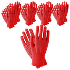 디펜즈만 실리콘 반코팅 목장갑 양손착용 세트, 레드, 10세트