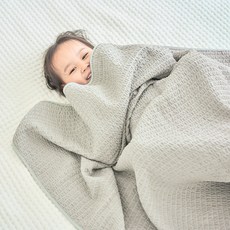 EMONG 3層竹纖維嬰兒蓋毯, 灰色