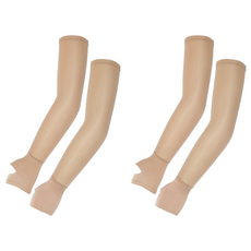 Doobalro 運動防紫外線 Shelron 高爾夫涼感袖套 手背覆蓋型 2入 x 2組, 膚色