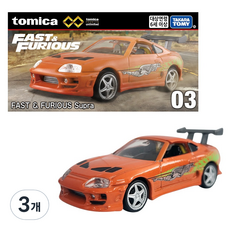 TOMICA TiaTz Korea優質無限公仔 03 怒火狂飆Toyota Supra, 3個, 單一顏色