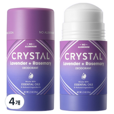 크리스탈 마그네슘 라벤더 + 로즈마리 데오드란트, 70g, 4개