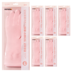 BRICKGLO 不易撕破的腈材質橡膠手套, 6個, 中(M), 嬰兒粉