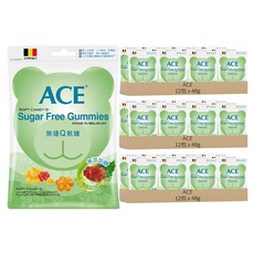 ACE 無糖Q軟糖 12包, 48g, 36包