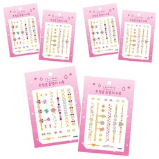 Tomini 閃亮珠寶紋身貼紙2件組, 3個, TT003, TT005