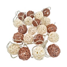 iINDOORS 300cm 籐球燈串, 卡布奇諾插座款, 1條