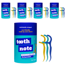 牙齒筆記牙科薄荷一次性牙線, 45入, 5個