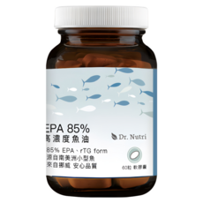 Dr. Nutri 芯漾生醫 EPA 85%高濃度魚油, 60顆, 500mg, 1瓶