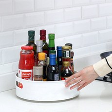 natureahn 360度旋轉收納盤, 灰色, 1個