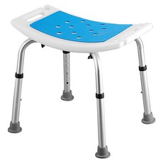 Dearmomo 長者病患用高度可調式靠背沐浴椅, 藍色, 1個
