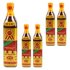 舒香胡麻油 冬令進補、做月子專用 精選黑芝麻 全素 無化學色素、無香料、無防腐劑, 500ml, 5瓶