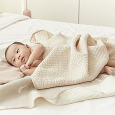 EMONG 3層竹纖維嬰兒蓋毯, 淺褐色
