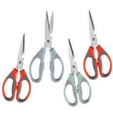 多功能剪刀 21.1 x 8.3 x 7.7cm 顏色隨機 廚房剪刀, 4支