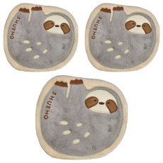 SHUEHO 樹可 小動物珊瑚絨擦手巾 小樹懶, 19x20cm, 3個