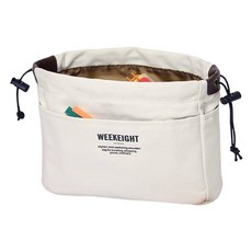 城市漫遊 帆布包 拉鍊 M 米白色 女士包 內袋