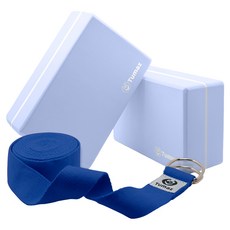 Tumaz 月熊 EVA瑜珈2磚1繩組, 天藍色, 1組