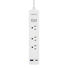 Kinyo 一開6插PD快充延長線 NSDPD-3166, 1.8m, 白色, 1個