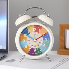 셀리빙 무소음 교육용 탁상시계, 화이트