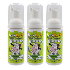 스노우버디 거품 어린이 치약 민트, 45ml, 3개