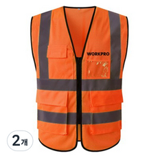 WORKPRO 交通指揮網眼背心 橘色 WP378016, 2個