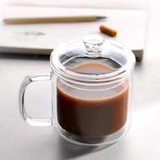 RELEA 物生物 手工耐熱玻璃附蓋茶杯 400ml, 單一顏色, 1個