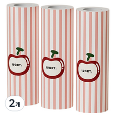 Happy Mine 口紅型滾筒除塵黏紙補充包 紅蘋果 3入, 2個