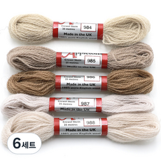 JoyJasu Appleton 羊毛繡線 5件組, 6套, 984, 985, 986, 987, 988