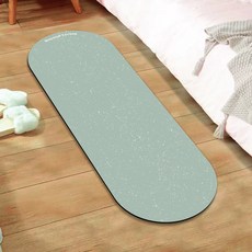 Beyond Living Retro Sense 可水洗珪藻土腳踏墊, 圓點 圓形 北歐薄荷