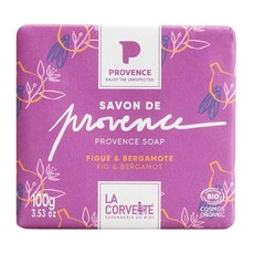 LA CORVETTE 法釩馬賽莊園 普羅旺斯有機香氛皂 270492 無花果 + 佛手柑, 100g, 1個