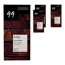 비바니 유기농 다크 99% 초콜릿, 80g, 4개